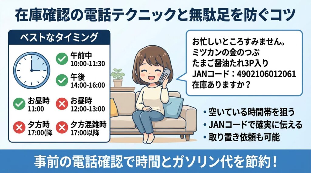 在庫確認の電話テクニックと無駄足を防ぐコツ