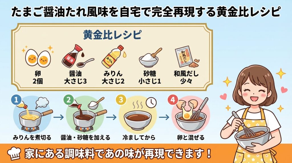 たまご醤油たれ風味を自宅で完全再現する黄金比レシピ