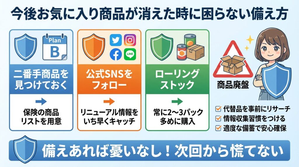 今後お気に入り商品が消えた時に困らない備え方