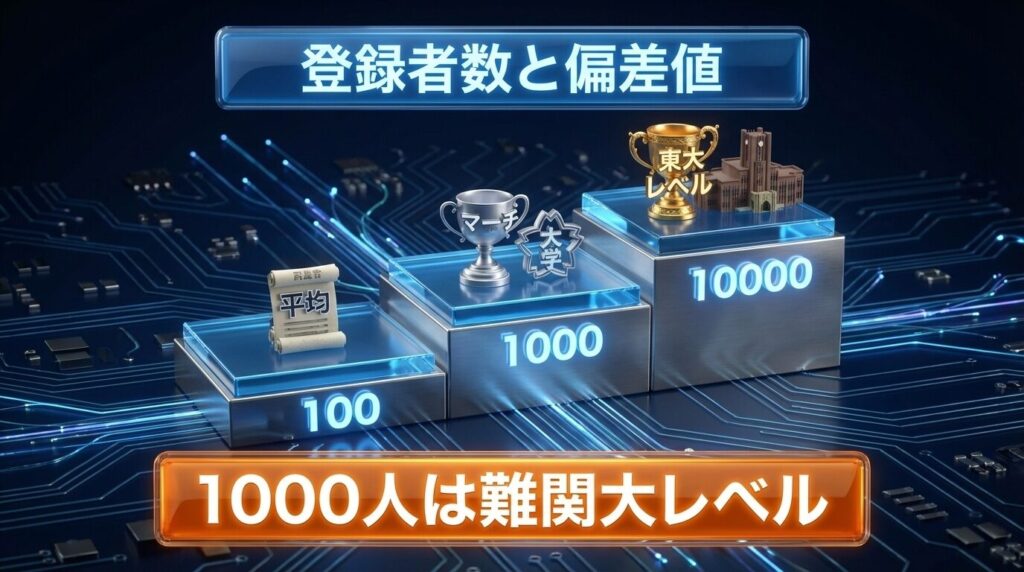 一般人の平均は？登録者数別の偏差値ランク